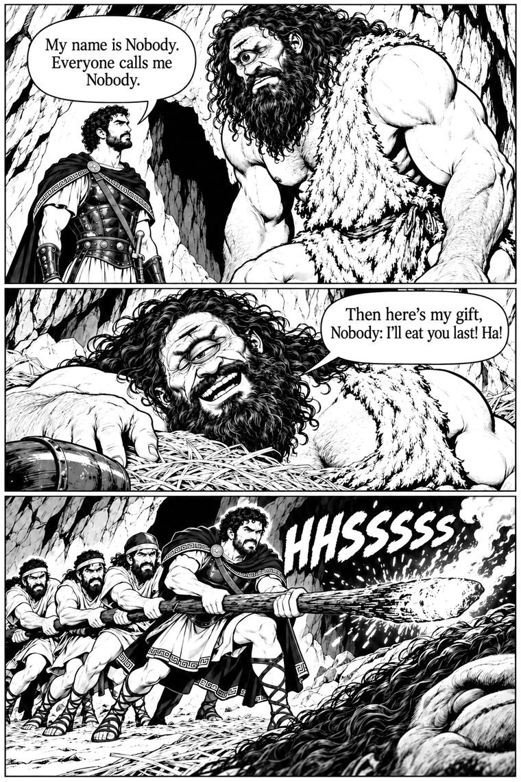 A page from the Cyclops episode.